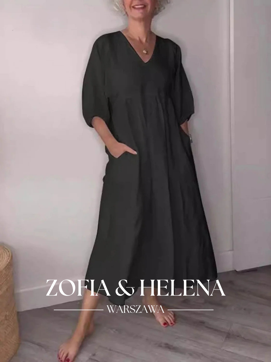 Sukienka z kieszeniami dla kobiet