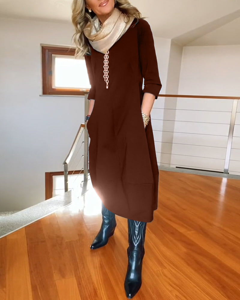 LOTTIE - Elegancka Sukienka Midi