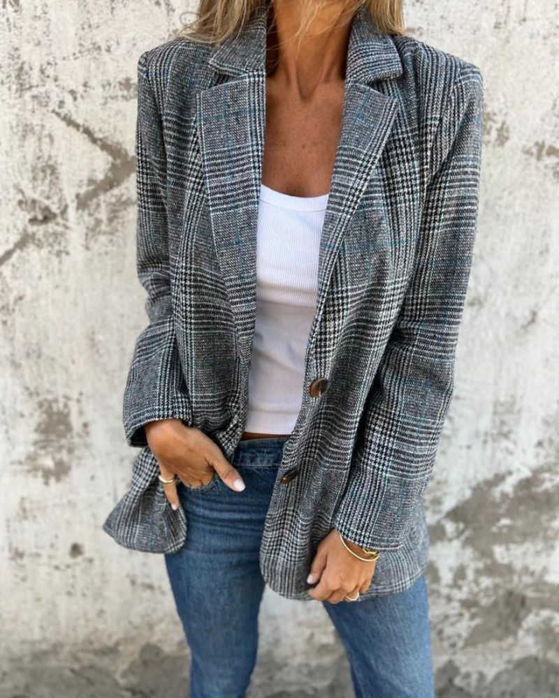 EIRA - Ponadczasowy blazer w kratę