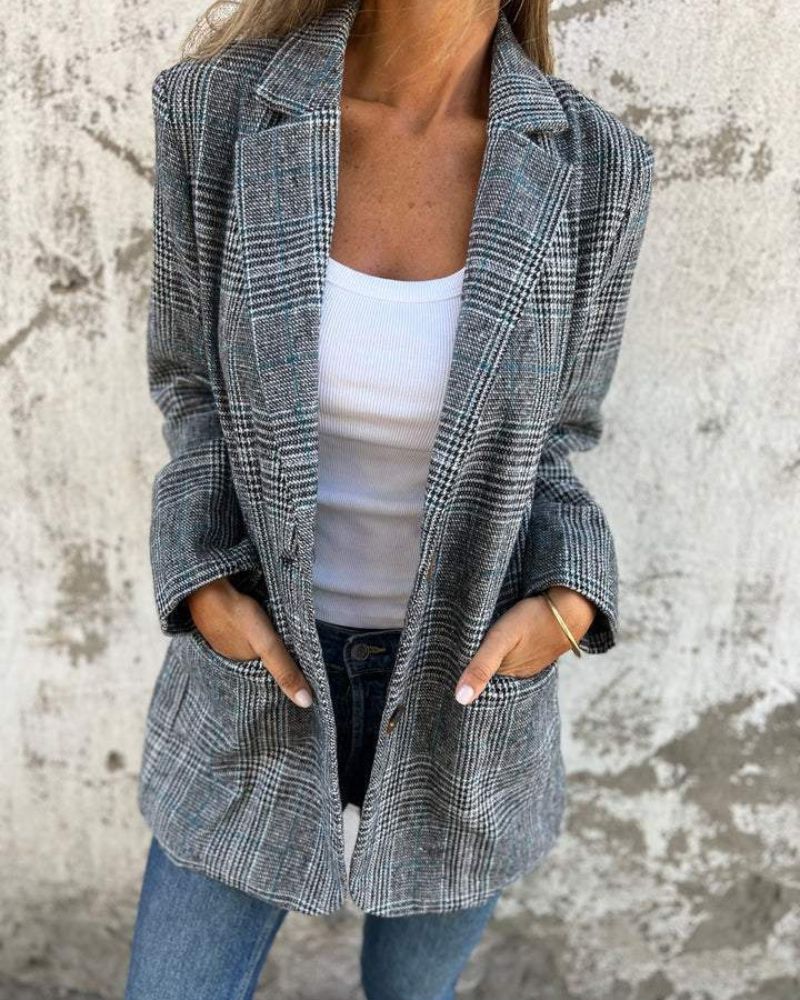 EIRA - Ponadczasowy blazer w kratę