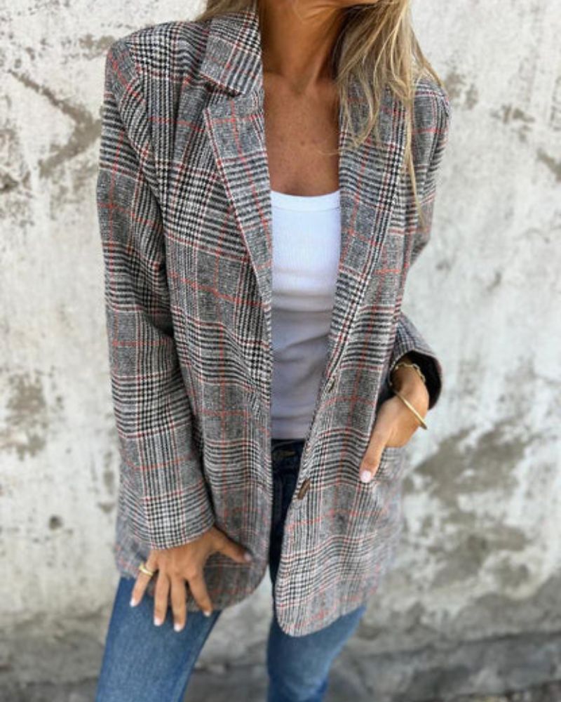 EIRA - Ponadczasowy blazer w kratę