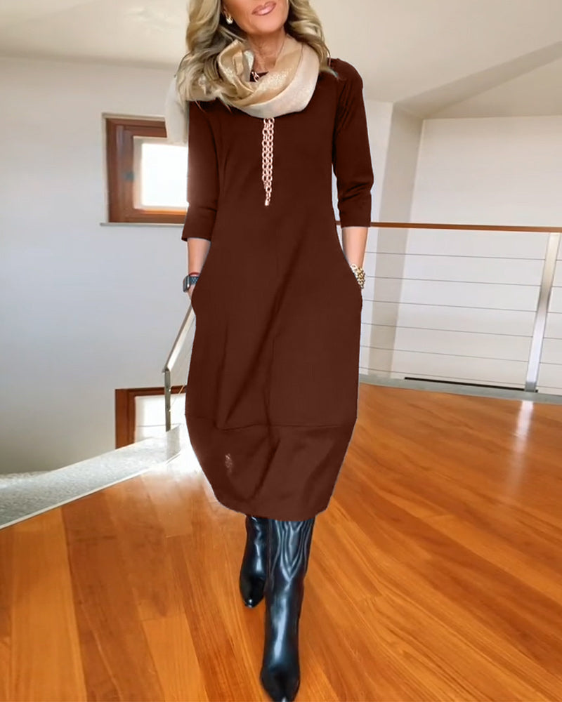 LOTTIE - Elegancka Sukienka Midi