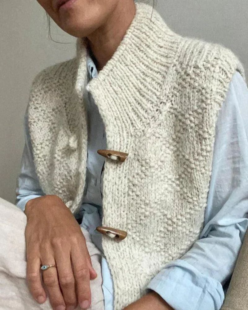INGRID - ELEGANCKI KARDIGAN BEZ RĘKAWÓW
