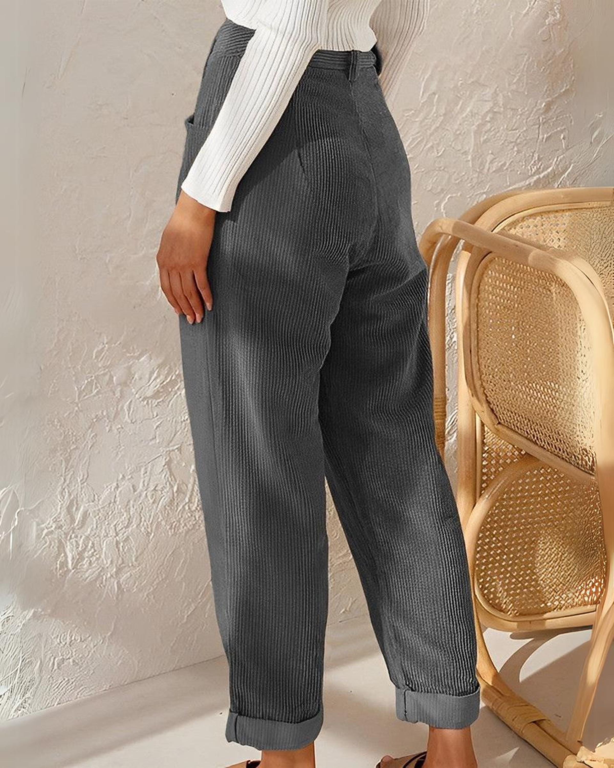 JENA - Stylowe spodnie w sztruks